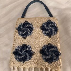 Vintage/boho beaded/crochet purse